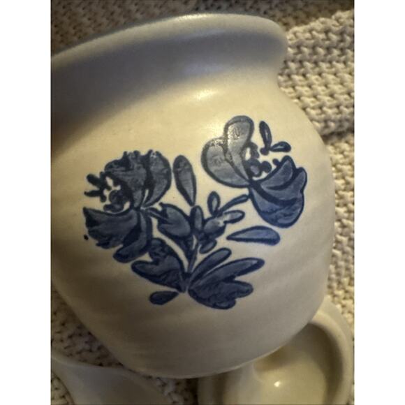 Pfaltzgraff Yorktowne Stoneware Jam Jelly Jar Honey Pot with Slotted Lid Vintage - Picture 5 of 7